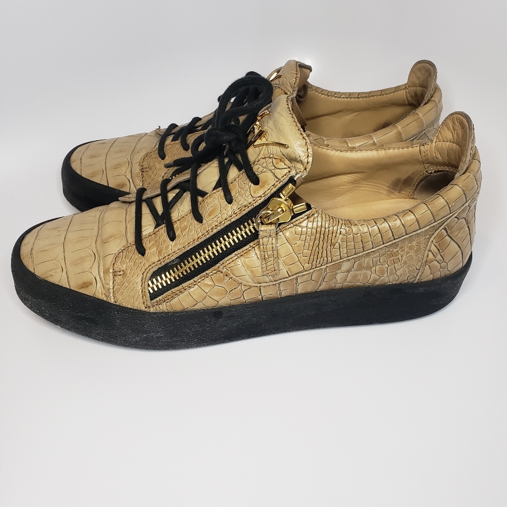 Giuseppe Zanottie crocodile leather sneakers sz 10